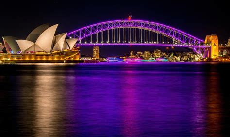 Sydney Opera House And Harbour Bridge By Night Lantern Club