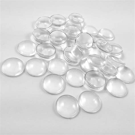 Round Clear Glass Cabochons Flat Back Dome Inserts For Jewelry Making