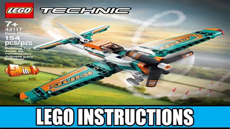 Lego Instructions Race Plane 42117 Lego Technic Youtube
