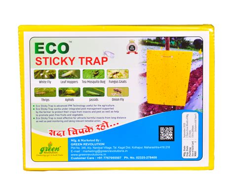 Eco Yellow Sticky Trap Pack Of 1 25 Pieces 68 Inch Agripari