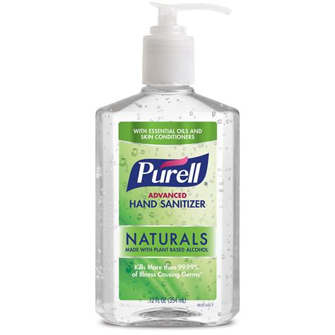 Purell® Advanced Hand Sanitizer Naturals With Plant Based Alcohol 9629 06 Ec