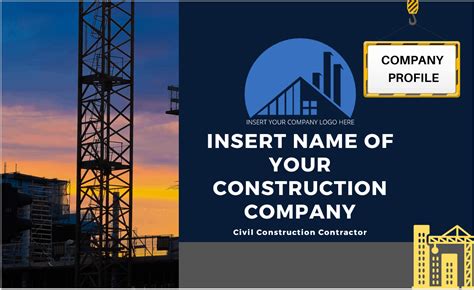 Free Construction Company Profile Template Ppt Printable Templates