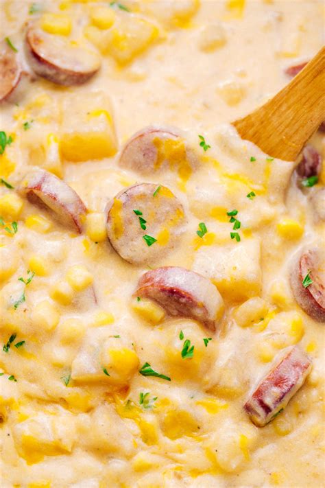 Slow Cooker Creamy Sausage And Potato Soup Recipe The Food Cafe