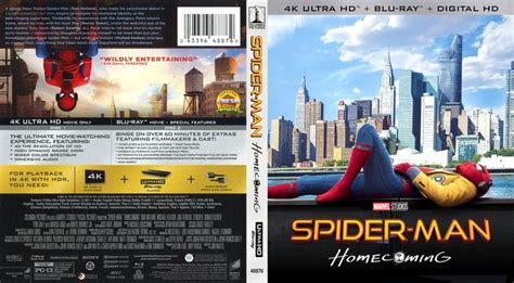 Spider Man Homecoming Uhd Scanned Blu Ray Cover Spiderman Hd Movies Man