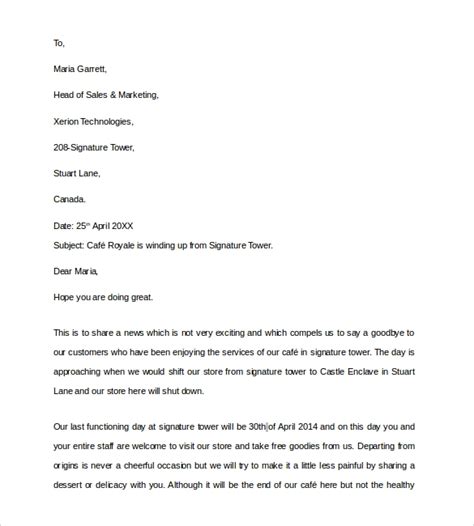 Be professional and end your current business relationships on an. FREE 11+ Sample Closing Business Letter Templates in PDF | MS Word | Google Docs | Pages