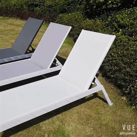 Aluminum Stackable Sunlounge Chair Sun Bed Pool Loungers Beach Sunbed Patio Outdoor Garden