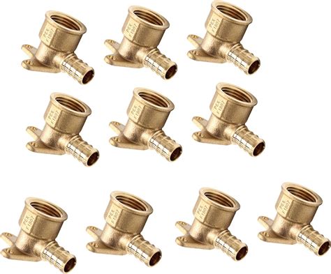 Pack Of 10 EFIELD Pex Drop Ear Elbow Brass Crimp Fitting 1 2 Inch X 1