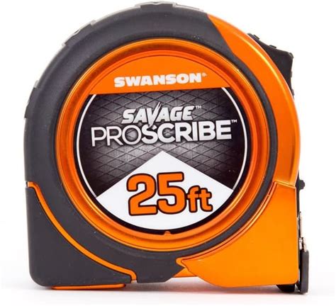 Swanson Tool Svps25m1 25 Feet Magnetic Savage Proscribe Tape Measure