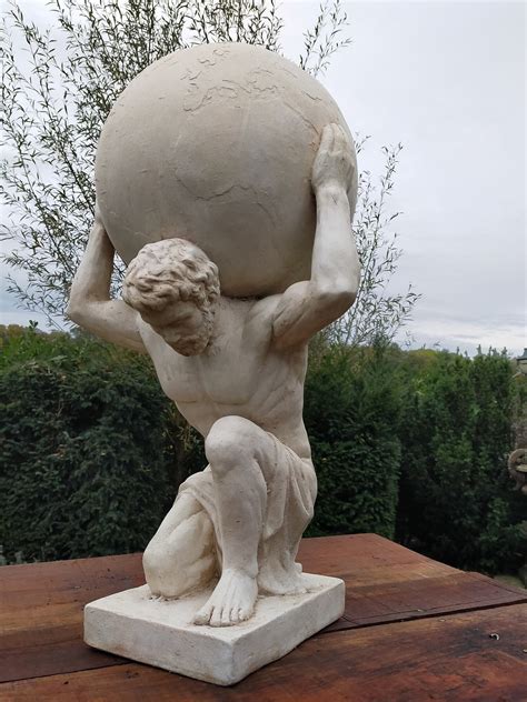 Phenomenal Large Statue Of Atlas Etsy