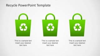 Eco Friendly PowerPoint Template With Recycle Icons SlideModel