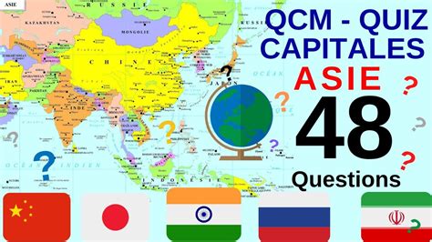 QCM - Quiz CAPITALES - Asie - 48 pays (AUDIO) - Série Capitales du