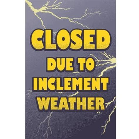 Closed Due To Weather Car Wash Windmaster Sign