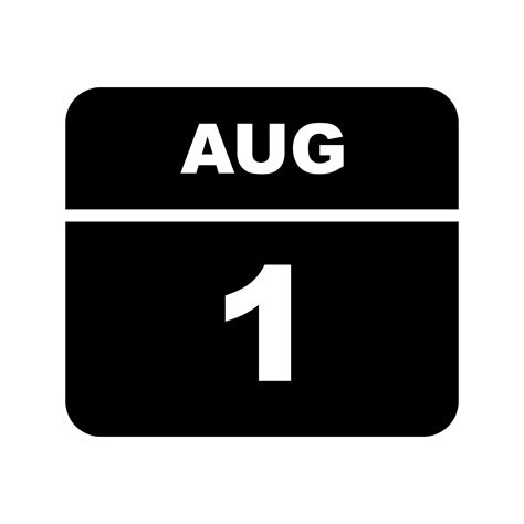 The numerology for august 1 is 1. August 1st Date on a Single Day Calendar 503196 - Download ...