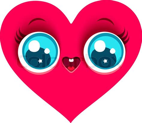 Vector Cartoon Of A Cute Heart In Stock Vector