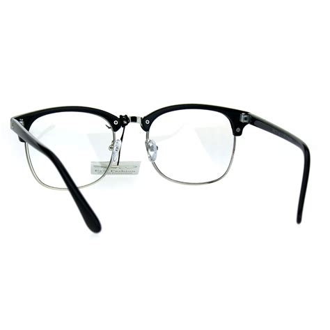 mens classic horned half rim hipster nerdy retro eye glasses ebay