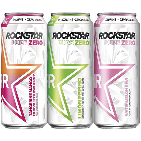 Rockstar Pure Zero Sugar Flavor Variety Pack Energy Drink Oz Pack Cans Walmart Com