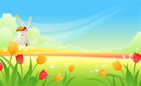 Beautiful Cartoon Landscapes Vector Set 07 Free Download