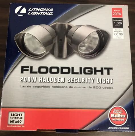 Lithonia Lighting Twin Head Floodlight 200w Quartz Halogen Security