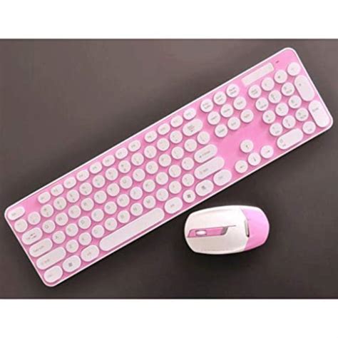 Wireless Mouse And Keyboard Set Ultra Slim Whisper Quietround Button