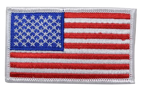 Buy American Flag White Border Iron On Appliqueembroidered Patch