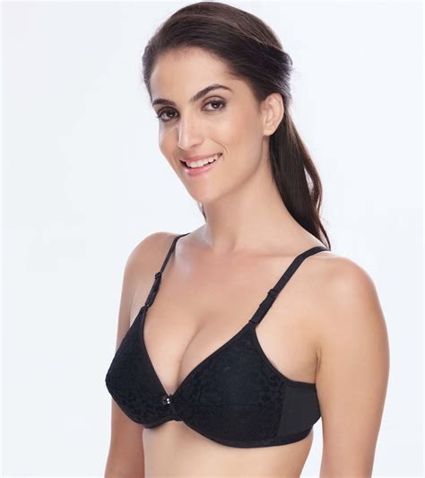 Daisy Dee Cotton Lightly Padded Non Wired Full Coverage Black Bra