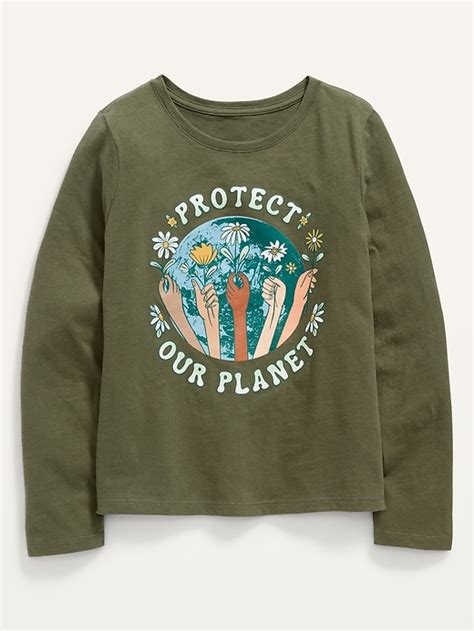 Old Navy Long Sleeve Graphic T Shirt For Girls