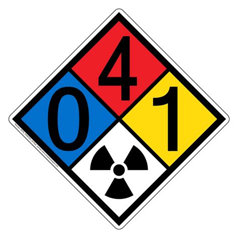 Hazard symbols are easily recognizable symbols designed to warn about hazardous materials or locations. NFPA Diamond 0 4 1 Radiation Symbol Hazard Label Signs