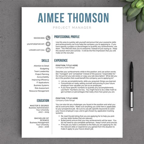 Free Modern Resume Templates For Word Besttemplates234