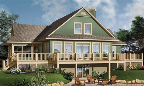 Walkout basements make good use of outdoor living space. Waterfront House Floor Plans Small House Plans Walkout ...
