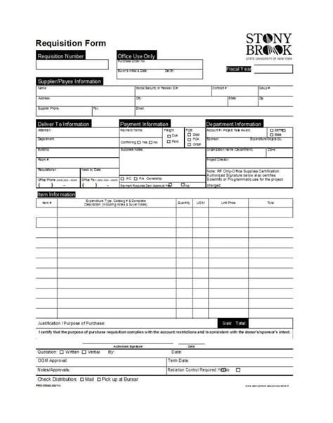 12 Requisition Form Templates Free Sample Templates