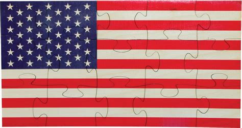 American Flag Shaped Jigsaw Puzzle — Maple Landmark