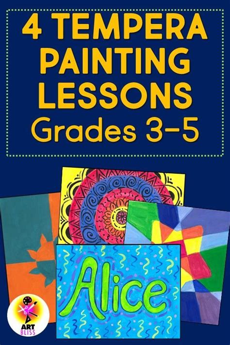Upper Elementary Art Tempera Painting Lessons Grades 3 5
