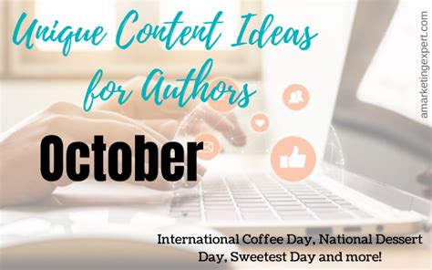 Unique Author Branding And Content Ideas Using October Observances
