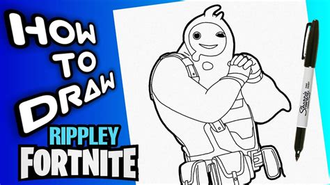 How To Draw Rippley From Fortnite Game Fortnite Drawings Como