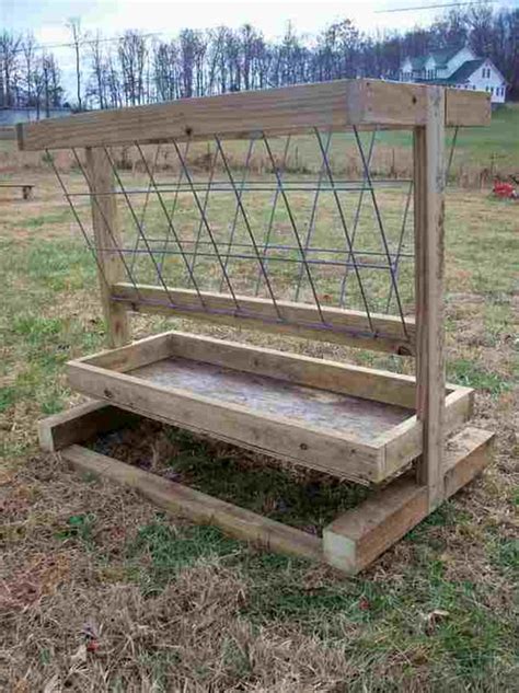 A clever diy project that incorporates a chalkboard into the coat rack. DIY Cattle Panel Hay Feeder