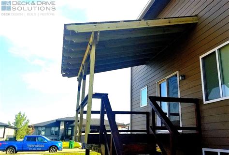 Metal Roof Over Deck Deck And Drive Solutions Iowa Deck Builder