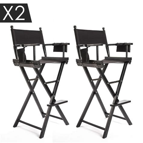1 x tall director chair. 2X 77cm Tall Director Chair - DARK HUMOR - La Bella