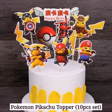 Pokemon Pikachiu Figurines Cake Topper Hobbies Toys Toys Games On Carousell