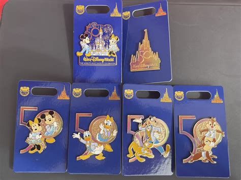 Mickey And Friends Walt Disney World 50th Anniversary Open Edition Pins
