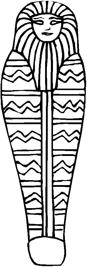 Egyptian Sarcophagus Drawing