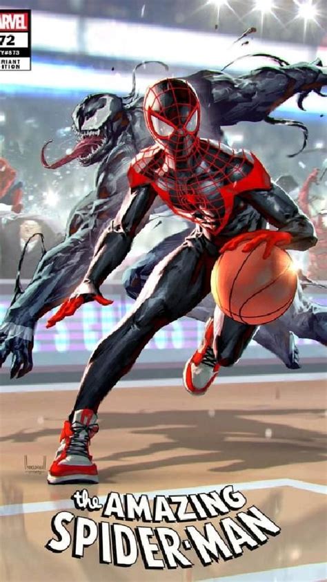 Miles Morales Vs Venommarvel Nba Spiderman Artwork Spiderman