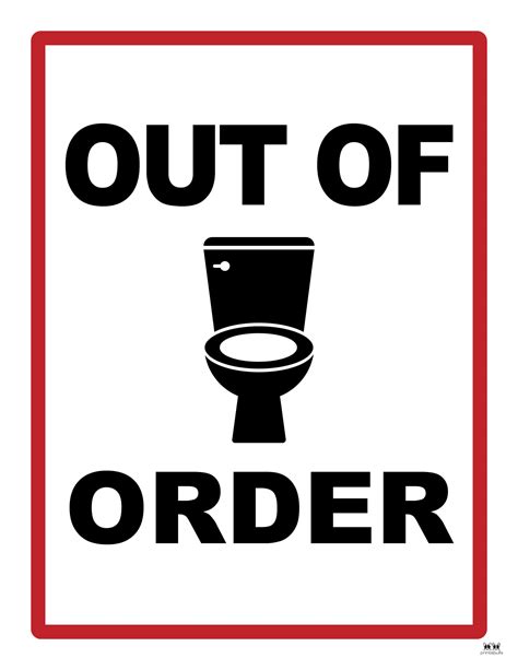 Out Of Order Signs 25 Free Printable Signs Printabulls