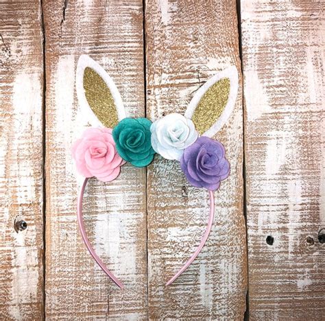 Bunny Ear Headband Rabbit Ears Easter Headband Floral Etsy In 2020
