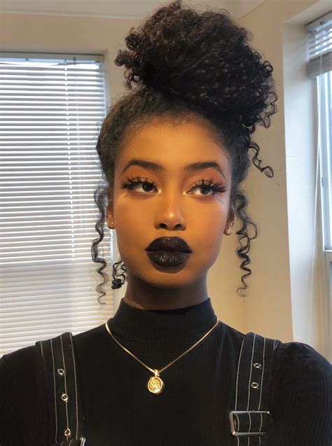 Samira On Black Girl Makeup Natural Hair Styles Black Lips Makeup