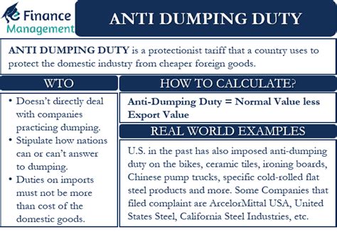 Anti Dumping Duty Meaning Examples And More
