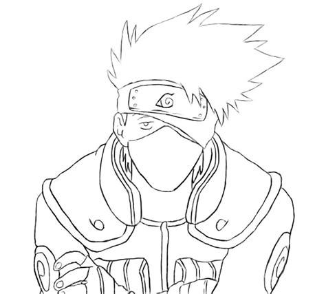 Kakashi Lineart 1 By Synyster Gates A7x On Deviantart