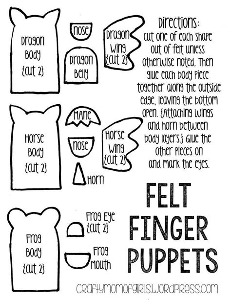Free Printable Finger Puppet Templates Free Printable