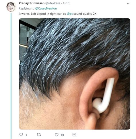 Man Sparks Debate After Wearing His Apple Airpods Upside Down With One Claiming They Fit