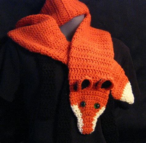 Fox Scarf Made To Order Etsy Fox Scarf Crochet Fox Hand Crochet