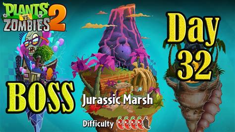 Plants Vs Zombies 2 Jurassic Marsh Day 32 Boss Kido Gaming 92